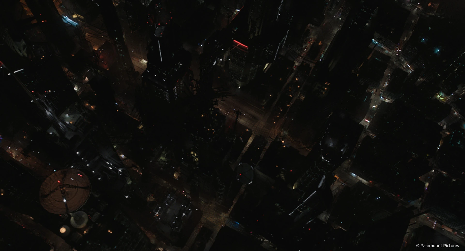 Ghost in the shell - Downtown by night, seen from above from Raynault vfx