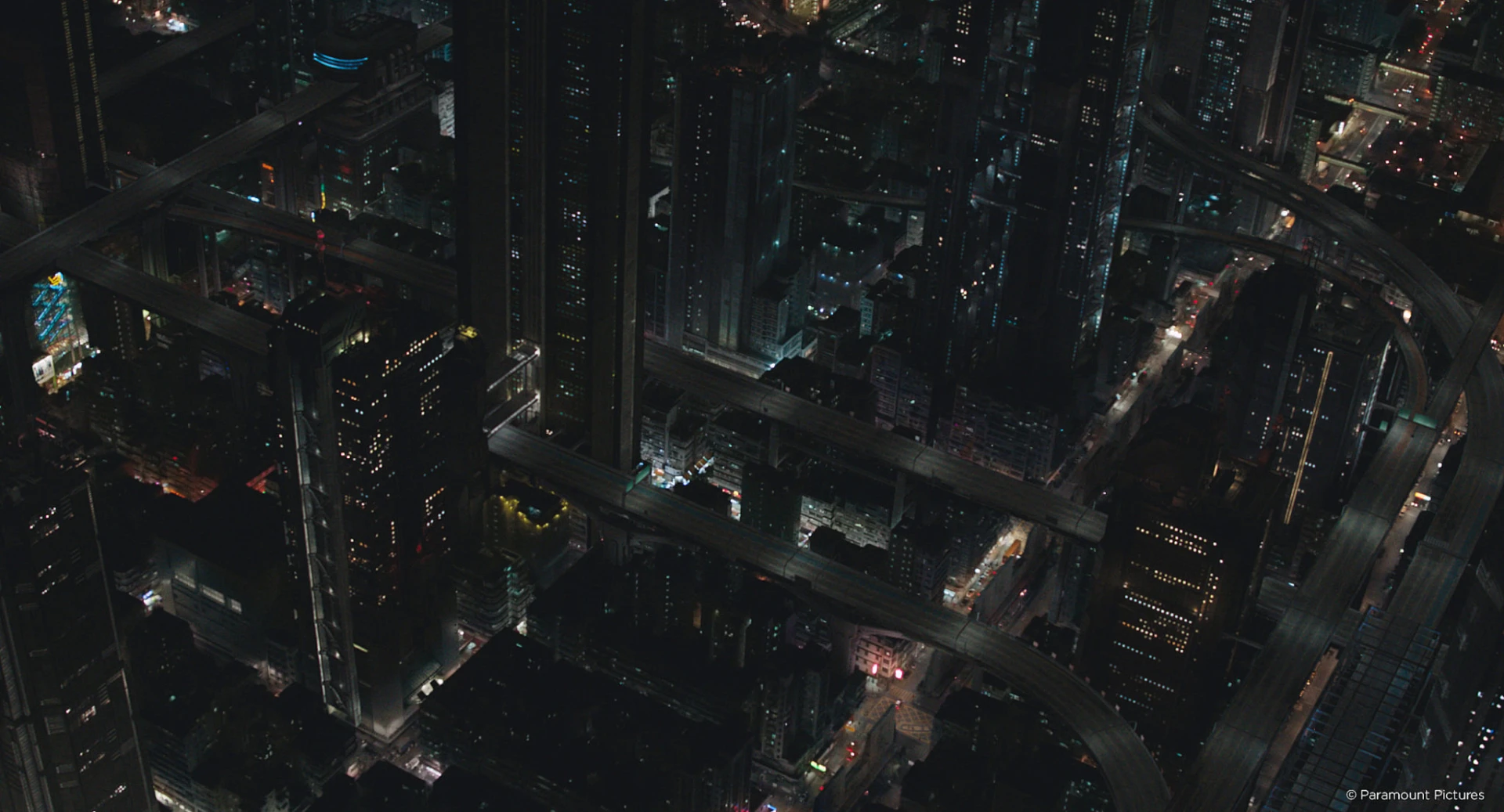 Ghost in the shell city view shot night from Raynault vfx