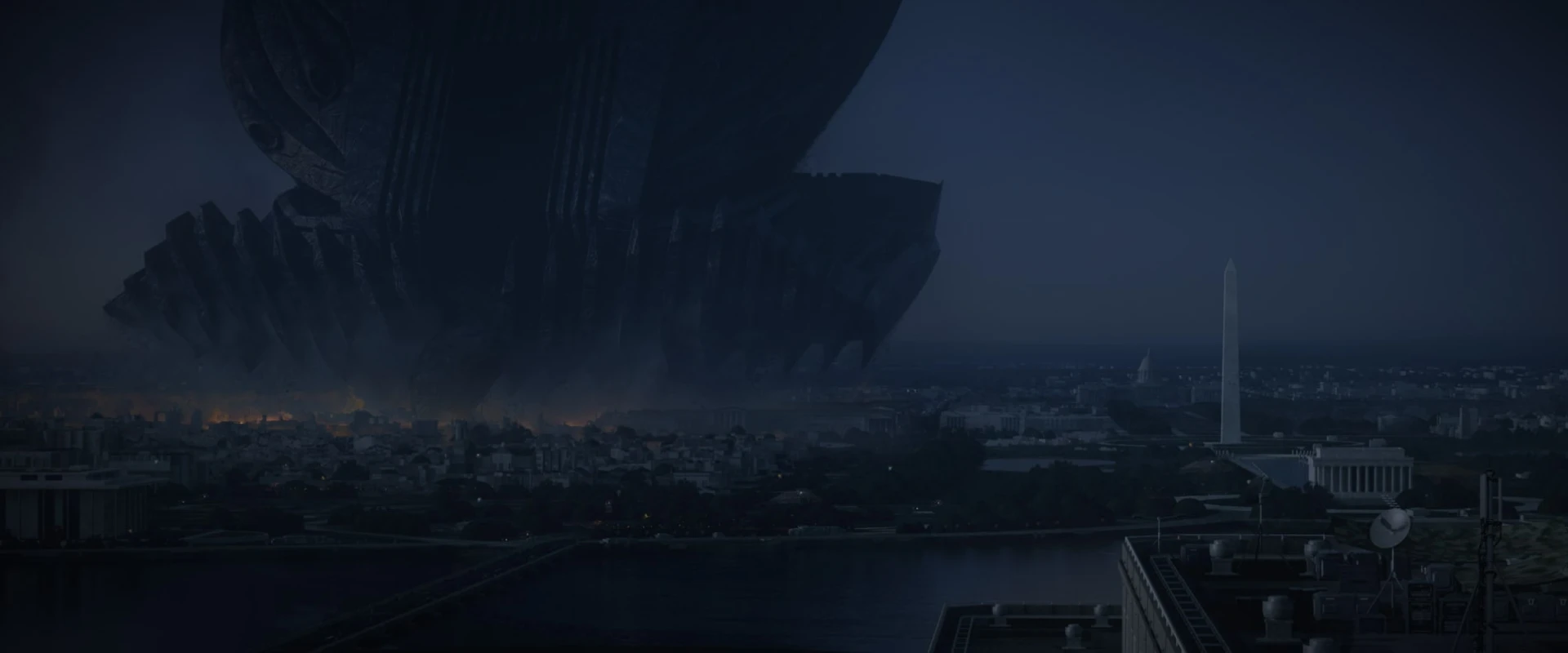 Independence Day : Resurgence mothership over city scene from Raynault vfx