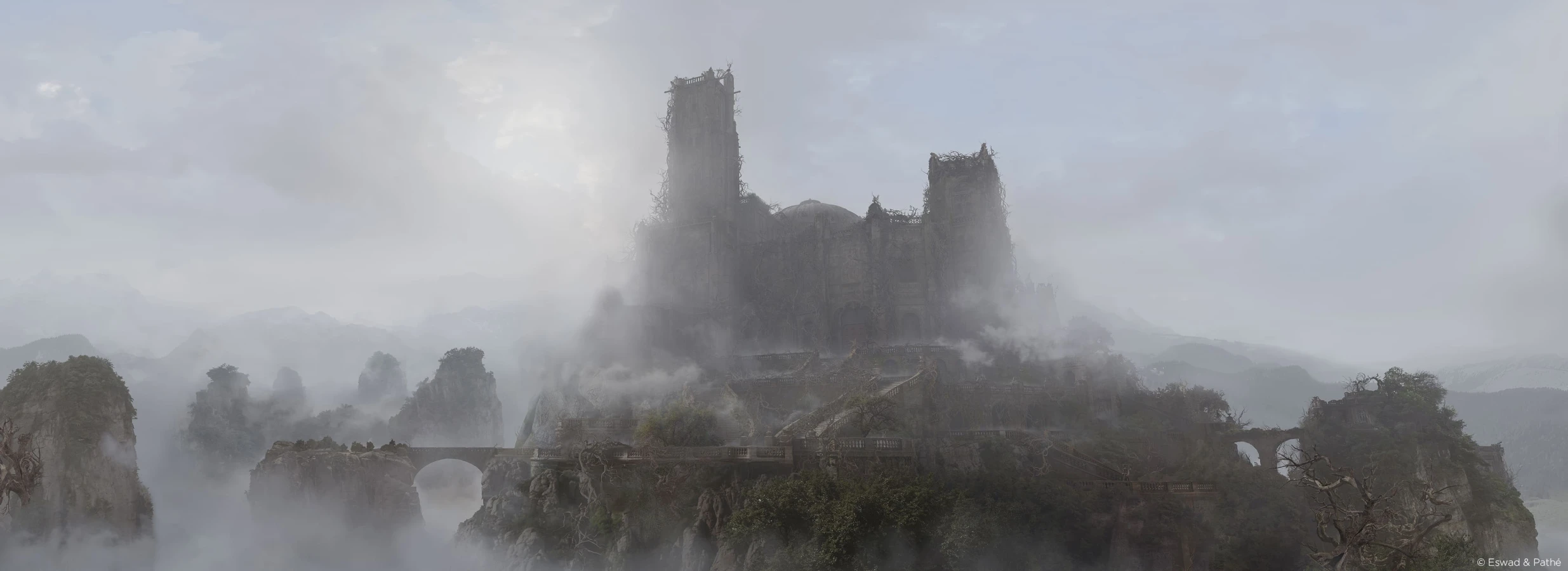 The beauty and the beast castle in fog from Raynault vfx 