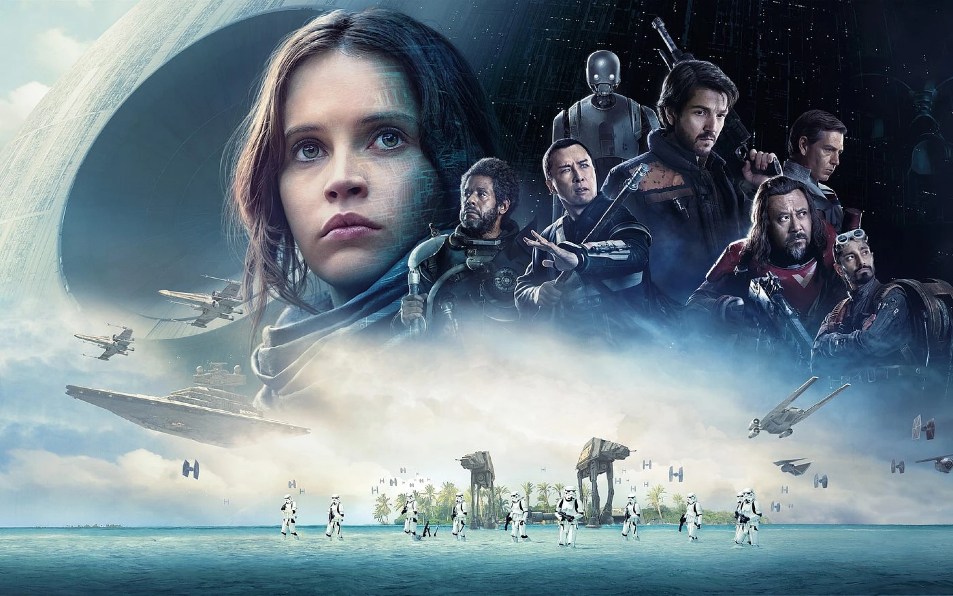 Rogue One banner with movie's character Raynault vfx